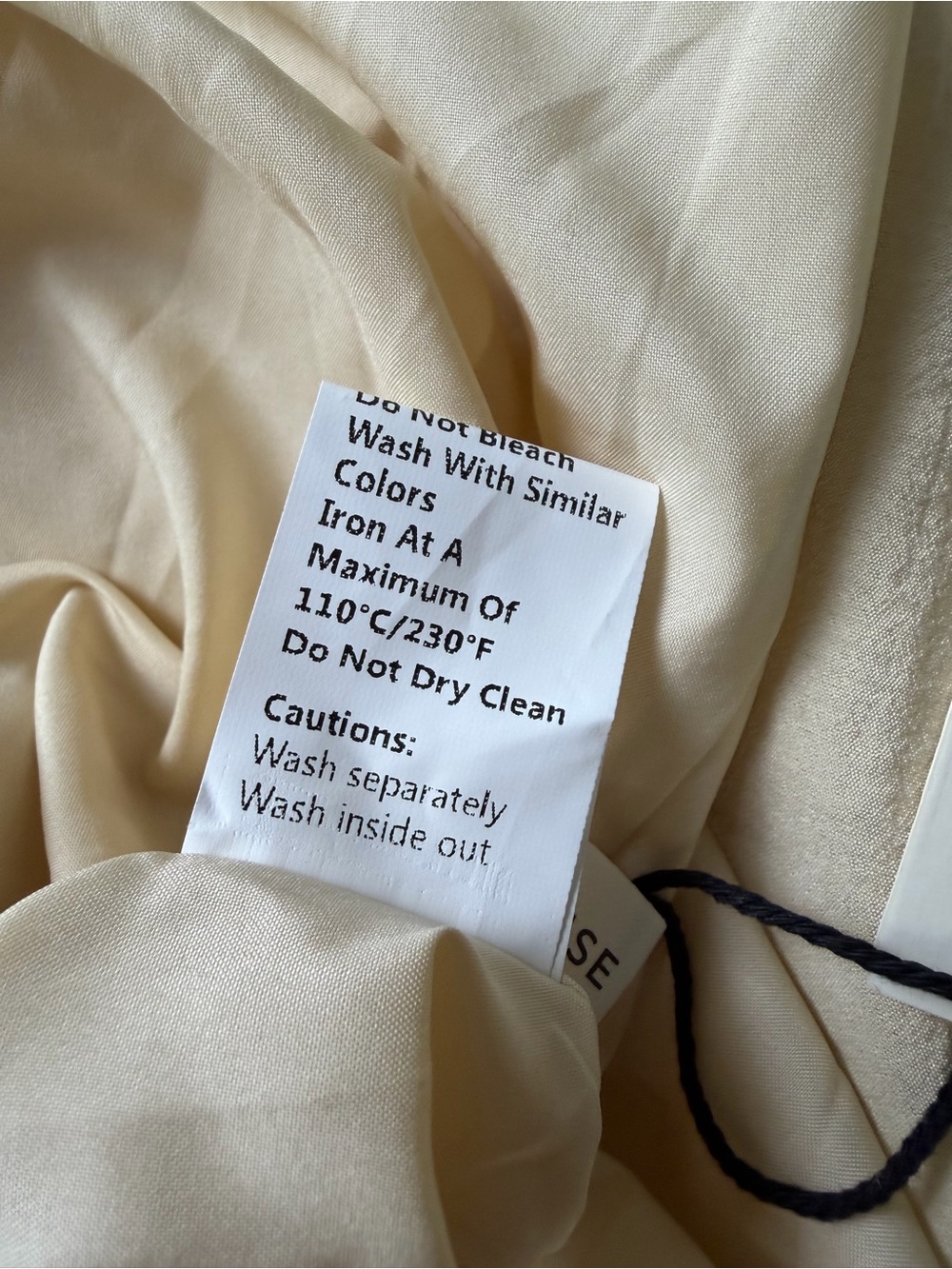 Commense Apricot Light Beige Flowy Maxi Dress Relaxed V-Neck Small NWT - Picture 11 of 11
